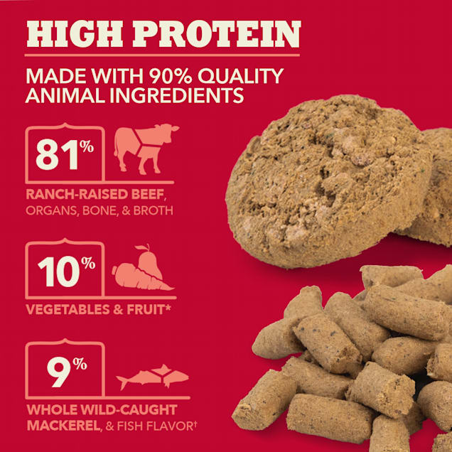 Acana Ranch Raised Beef Recipe Freeze Dried Dog Food Morsels, 8oz