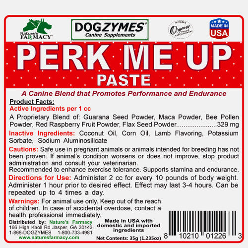Nature's Farmacy Dogzymes Perk Me Up Pro Energy Paste For Dogs, 30g