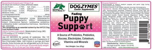 Nature's Farmacy Dogzymes Puppy Support Supplement For Dogs, 3oz