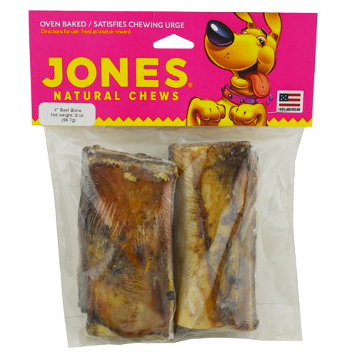 Jones Natural Beef Rib Bone Dog Chew, 10-12 inch