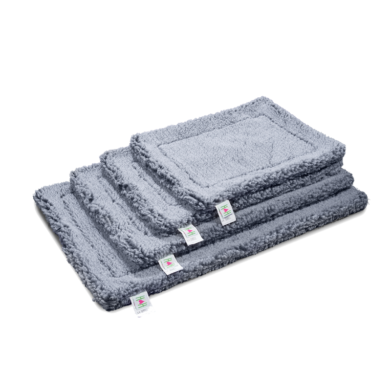 HuggleHounds HuggleFleece Mat Dog Bed, Grey