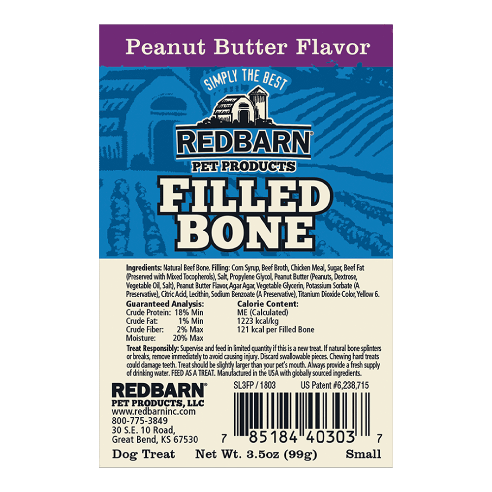 Redbarn Small Peanut Butter Filled Bone For Dogs