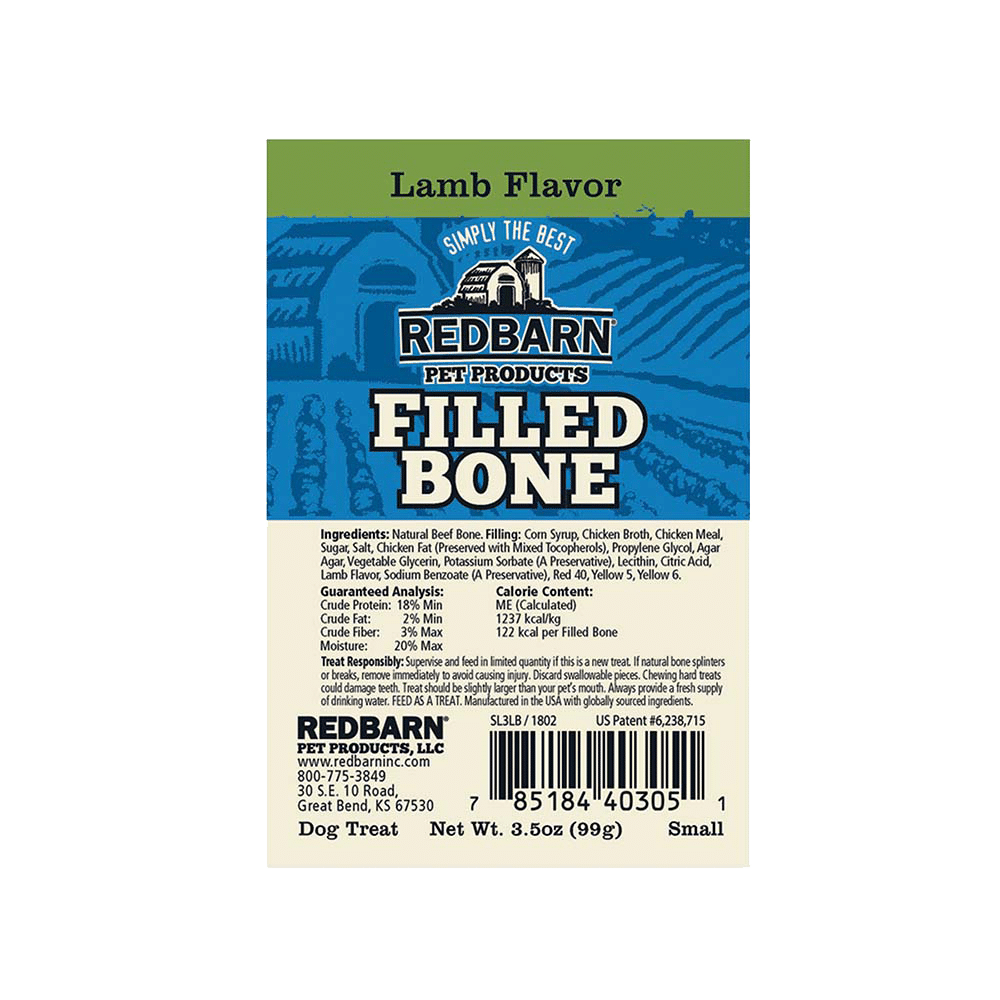 Redbarn Large Lamb Filled Bone For Dogs