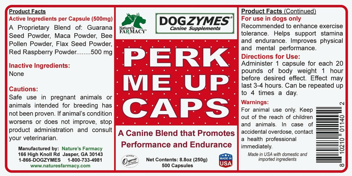 Nature's Farmacy Dogzymes Perk Me Up Caps For Dogs, 100ct