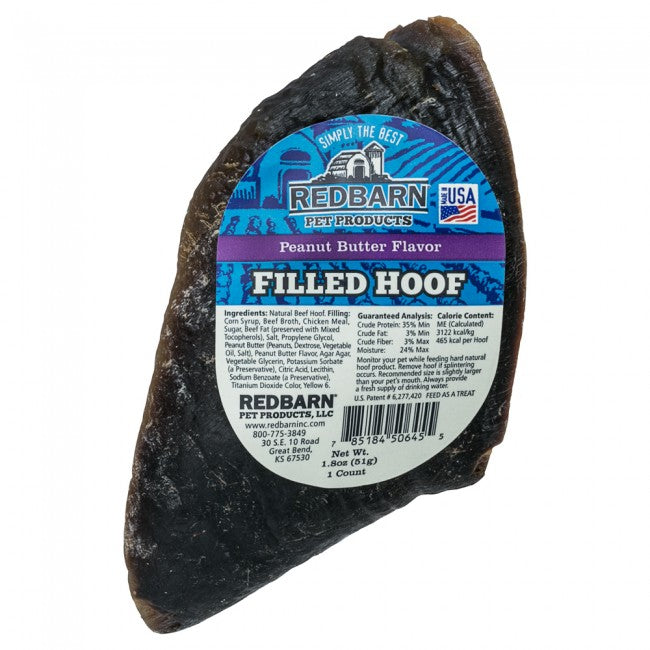 Redbarn Peanut Butter Filled Hoof Chew For Dogs