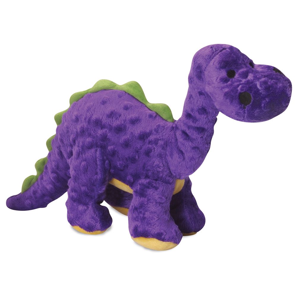 goDog Brontosaurus Durable Squeaky Plush Dog Toy