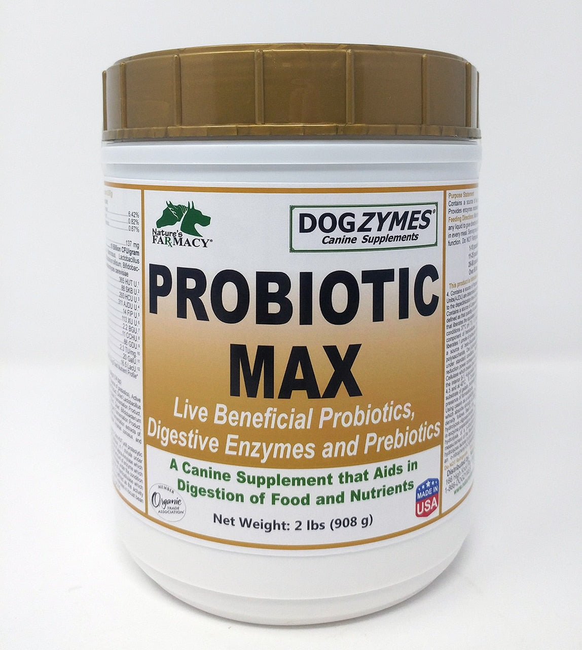 Nature's Farmacy Dogzymes Pro Biotic Max Supplement For Dogs