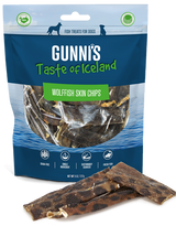 Gunni's Taste of Iceland Wolffish Skins Chips Dog Treats, 9oz