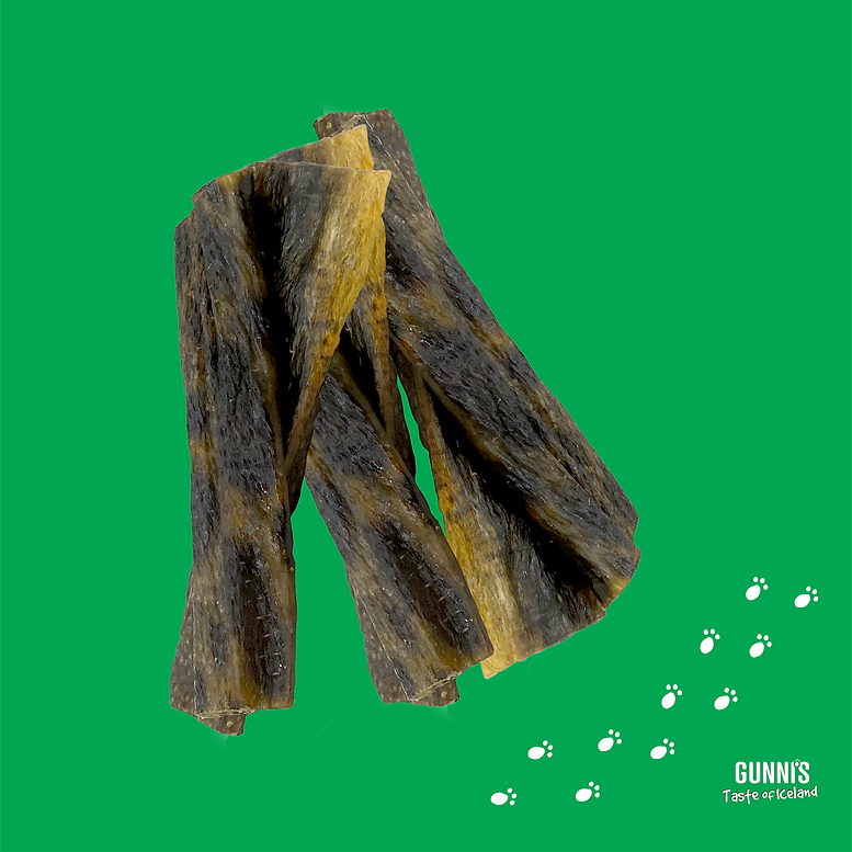 Gunni's Taste of Iceland Wolffish Skins Shorties Dog Treats, 2.5oz