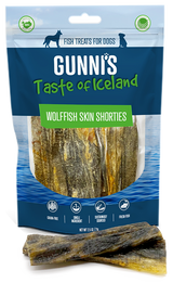 Gunni's Taste of Iceland Wolffish Skins Shorties Dog Treats, 2.5oz