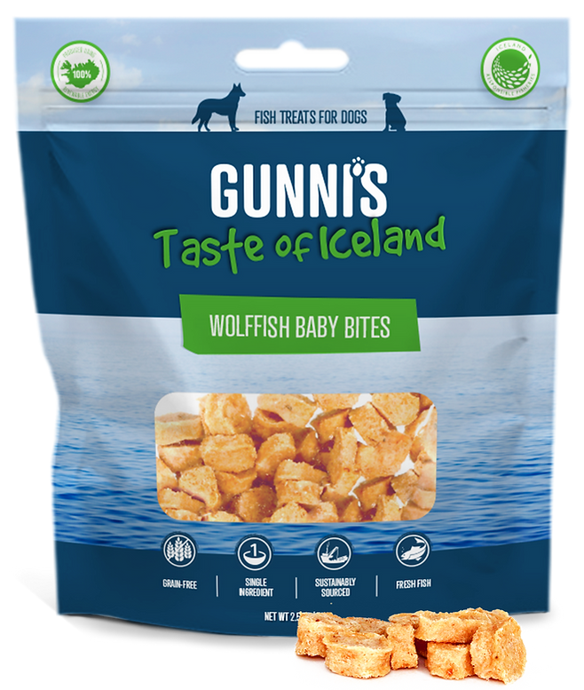 Gunni's Taste of Iceland Wolfifsh Baby Bites Dog Treats, 5oz