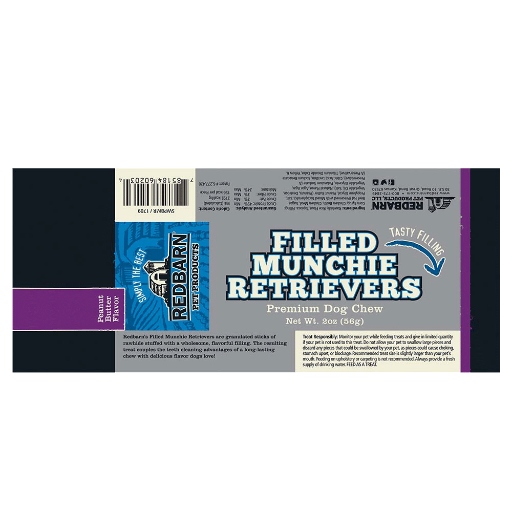 Redbarn Filled Munchie Retrievers, Peanut Butter Flavor
