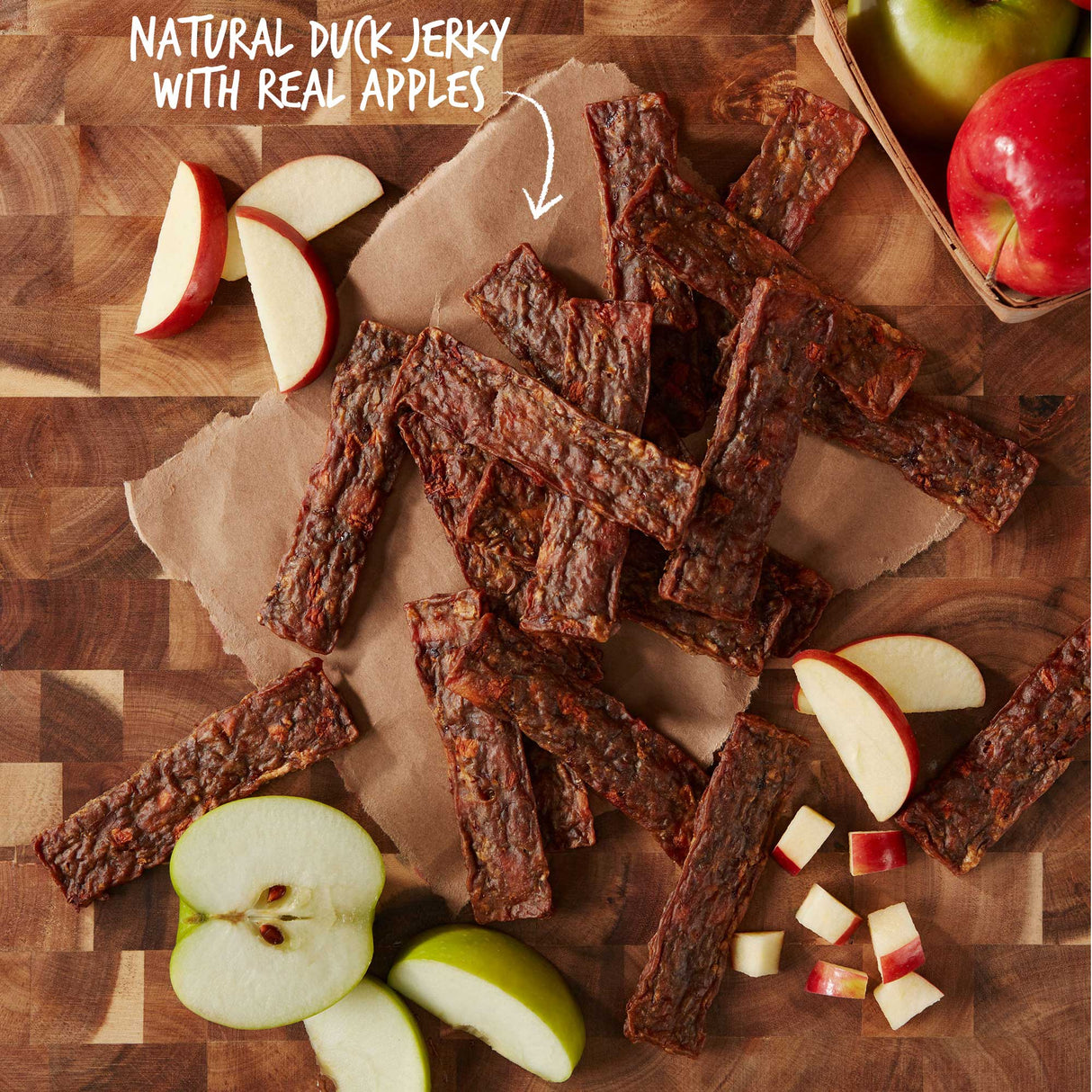 Cloud Star Wag More Bark Less Grain Free Duck & Apple Jerky Dog Treats, 10oz