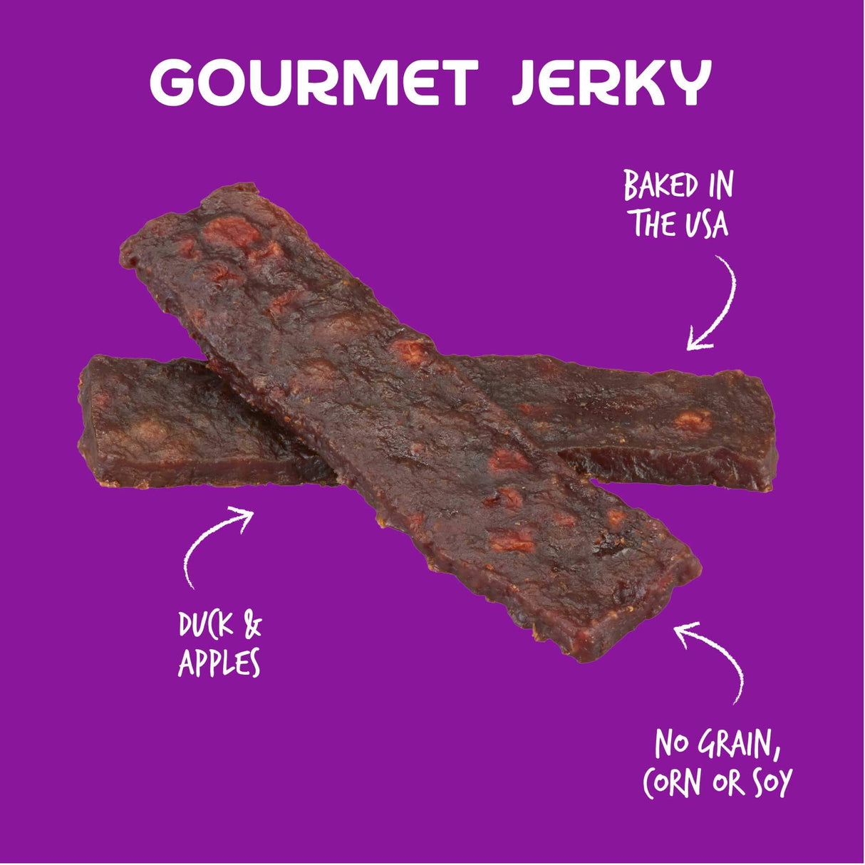 Cloud Star Wag More Bark Less Grain Free Duck & Apple Jerky Dog Treats, 10oz