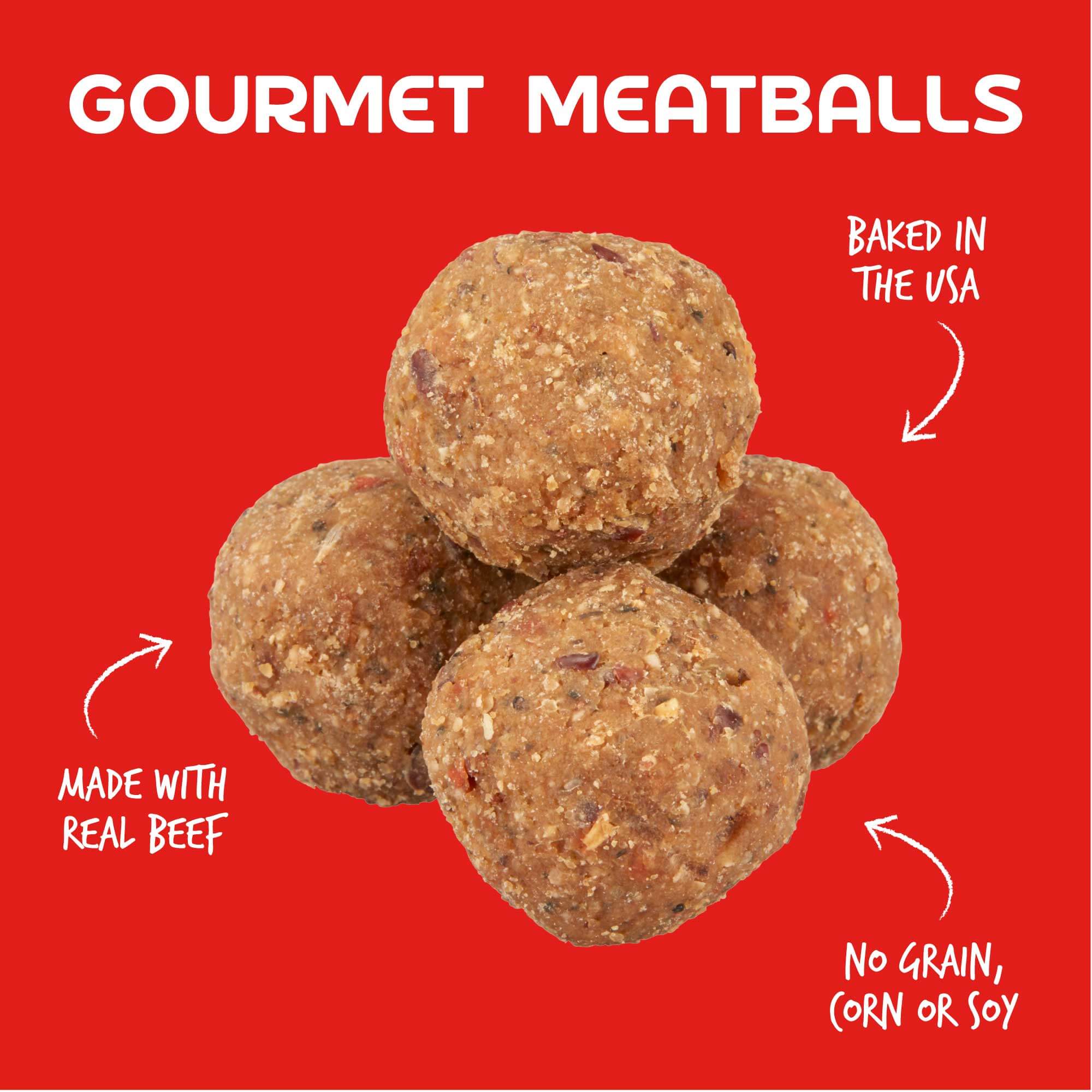 Cloud Star Wag More Bark Less Meat Balls Grain Free Soft & Chewy Dog Treats with Real Beef, 14oz