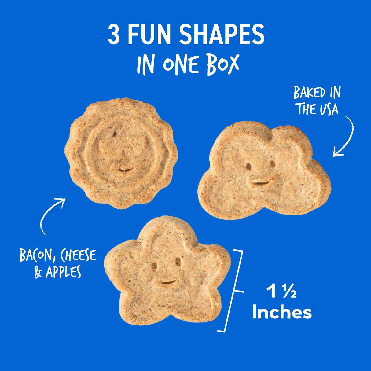Cloud Star Wag More Bark Less Oven Baked Dog Treats with Bacon, Cheese & Apples