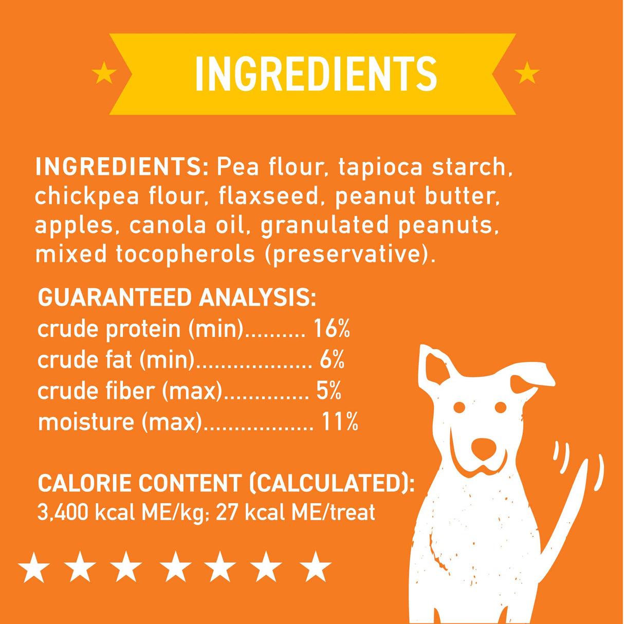 Cloud Star Wag More Bark Less Grain Free Oven Baked Dog Treats with Peanut Butter & Apples, 14oz