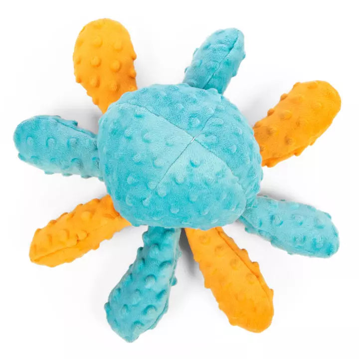 goDog Crazy Tugs Octopus Durable Plush Dog Toy, Large
