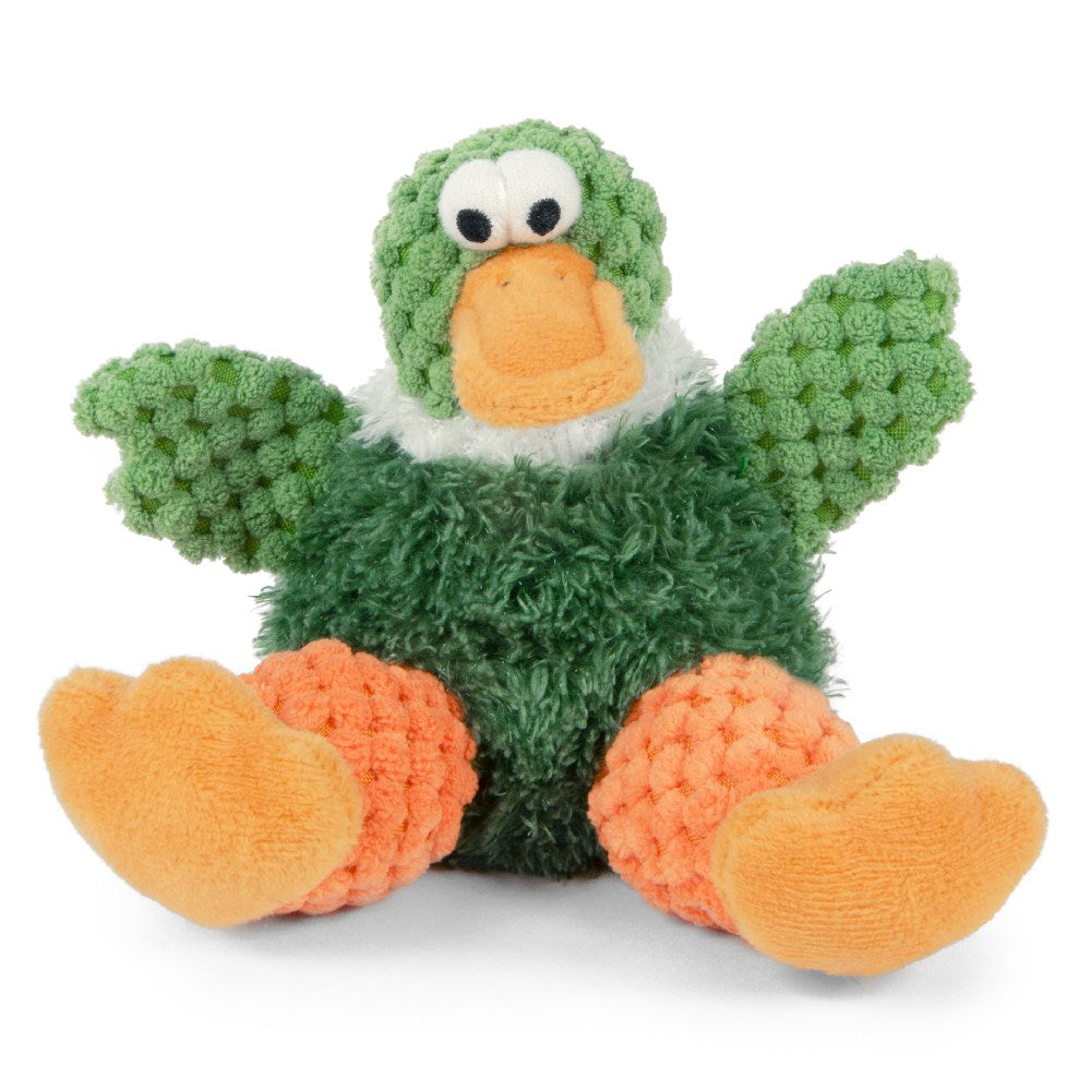 goDog Sitting Duck Durable Squeaky Plush Dog Toy