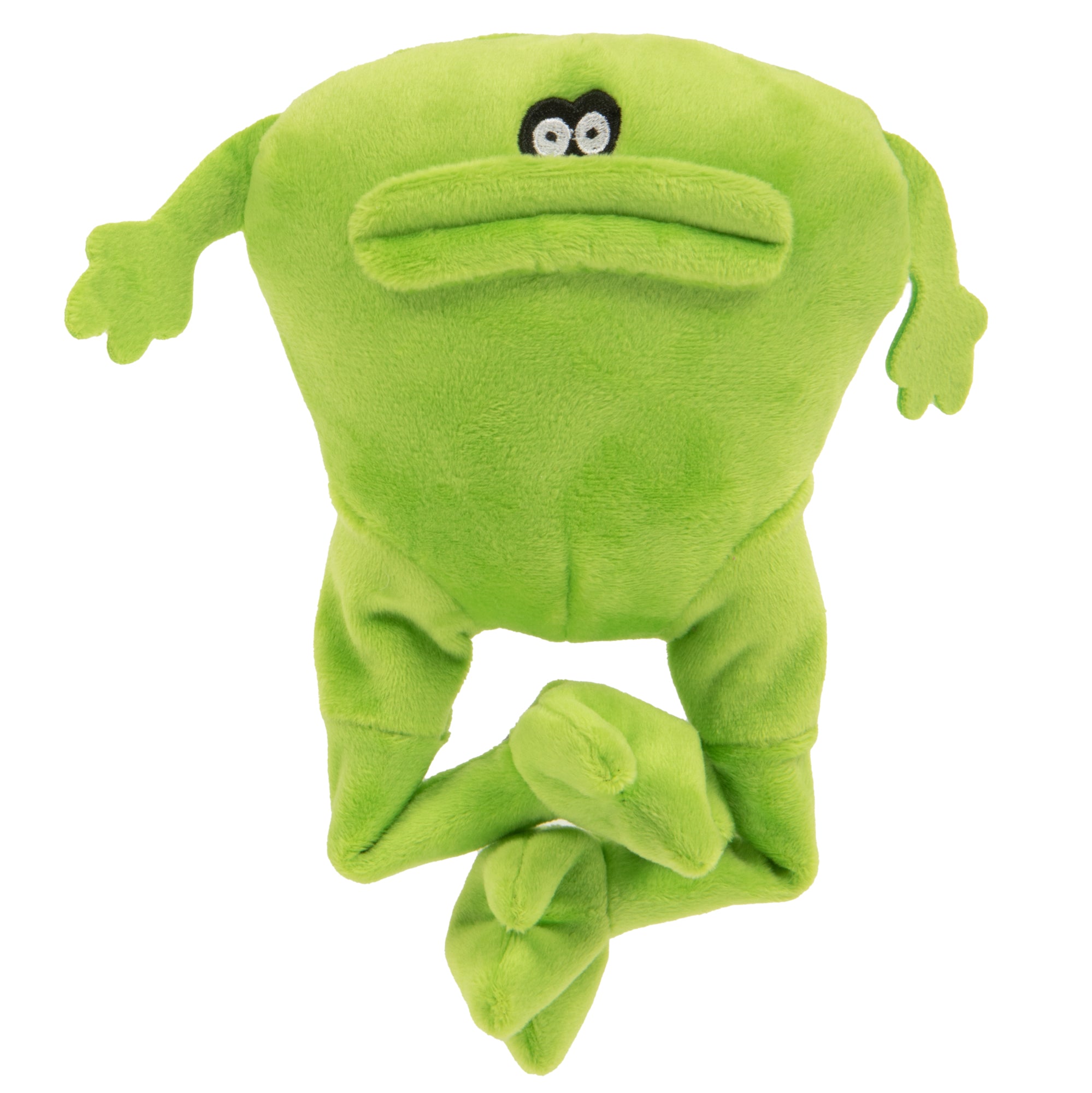 goDog Action Plus Animated Frog Squeaky Plush Dog Toy