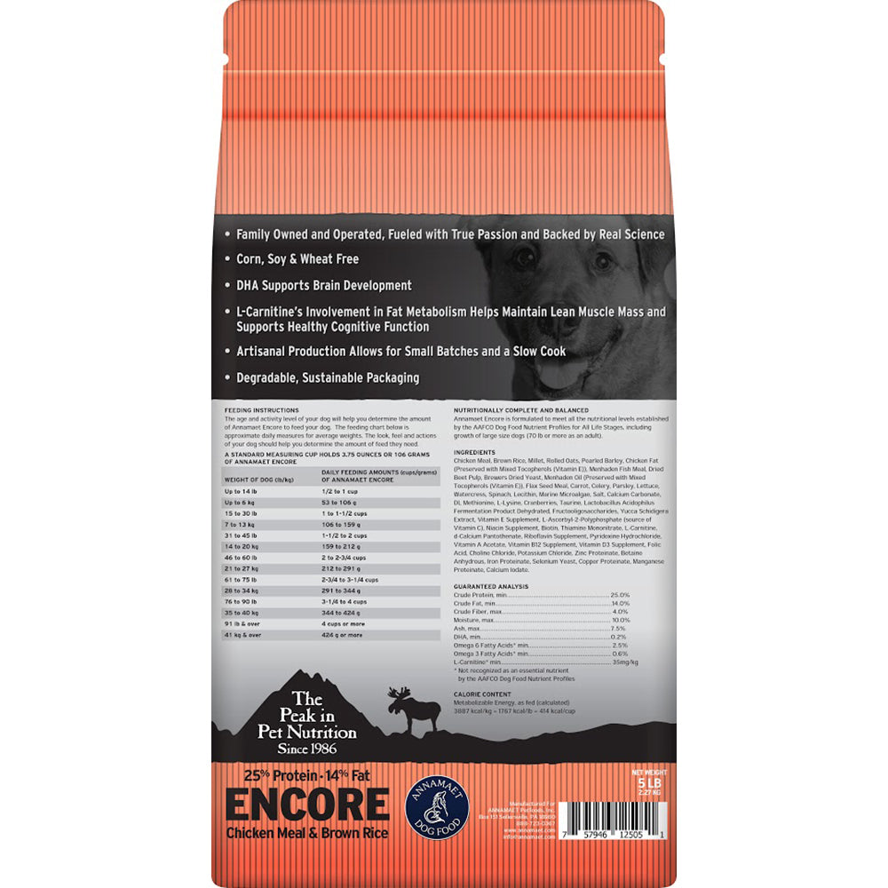 Annamaet Original Medium & Large Breed Encore Dry Dog Food