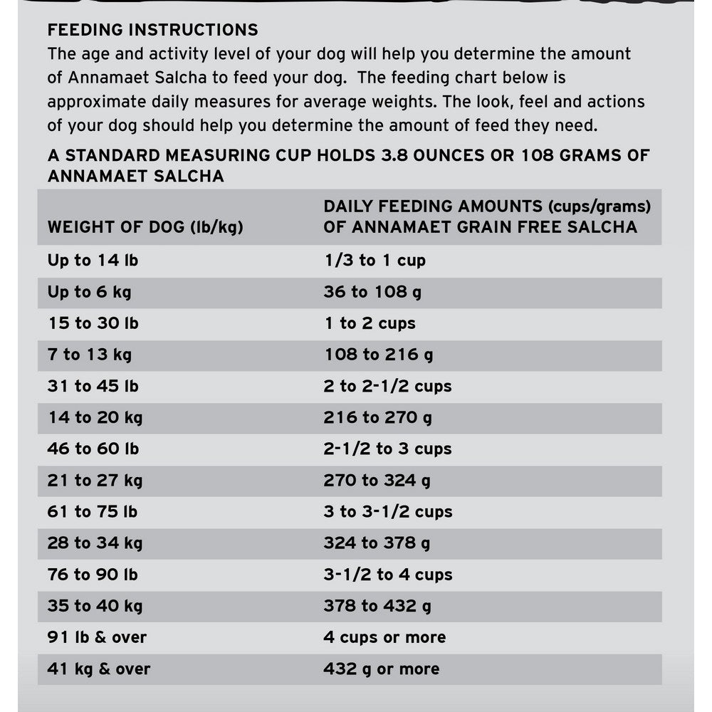 Annamaet Grain-Free Salcha Poulet Formula Dry Dog Food