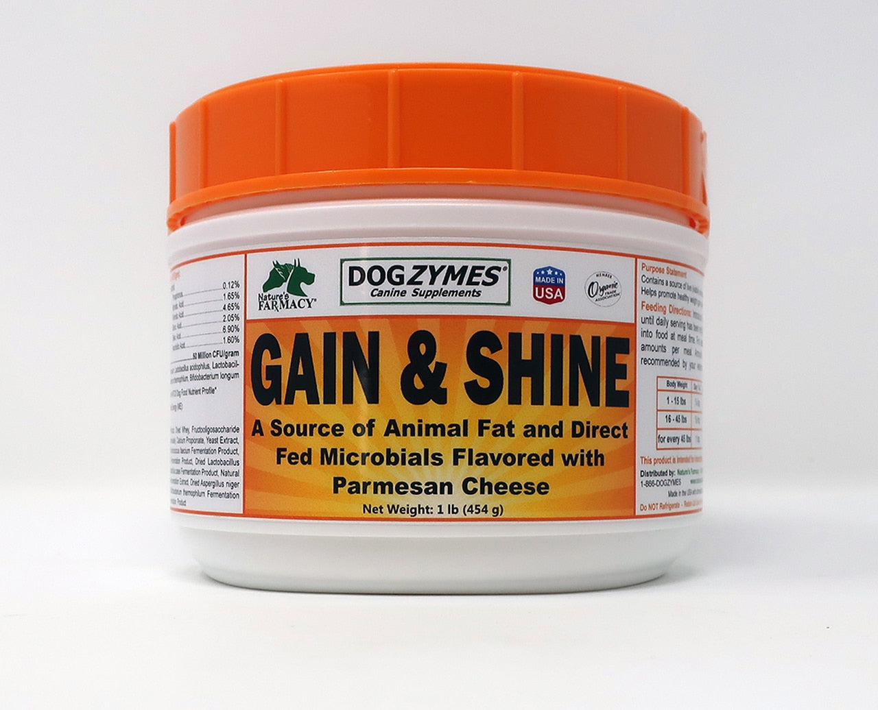 Nature's Farmacy Dogzymes Gain and Shine Supplement For Dogs