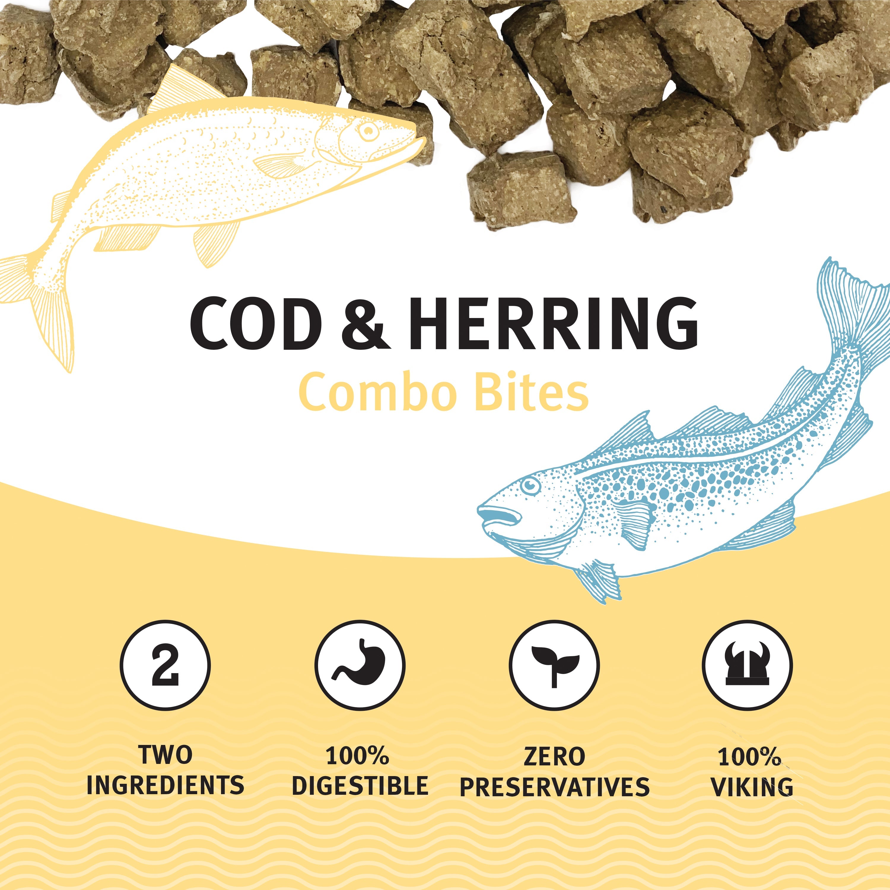 Icelandic+ Combo Bites Cod & Herring Soft Dog Treats, 2.5oz