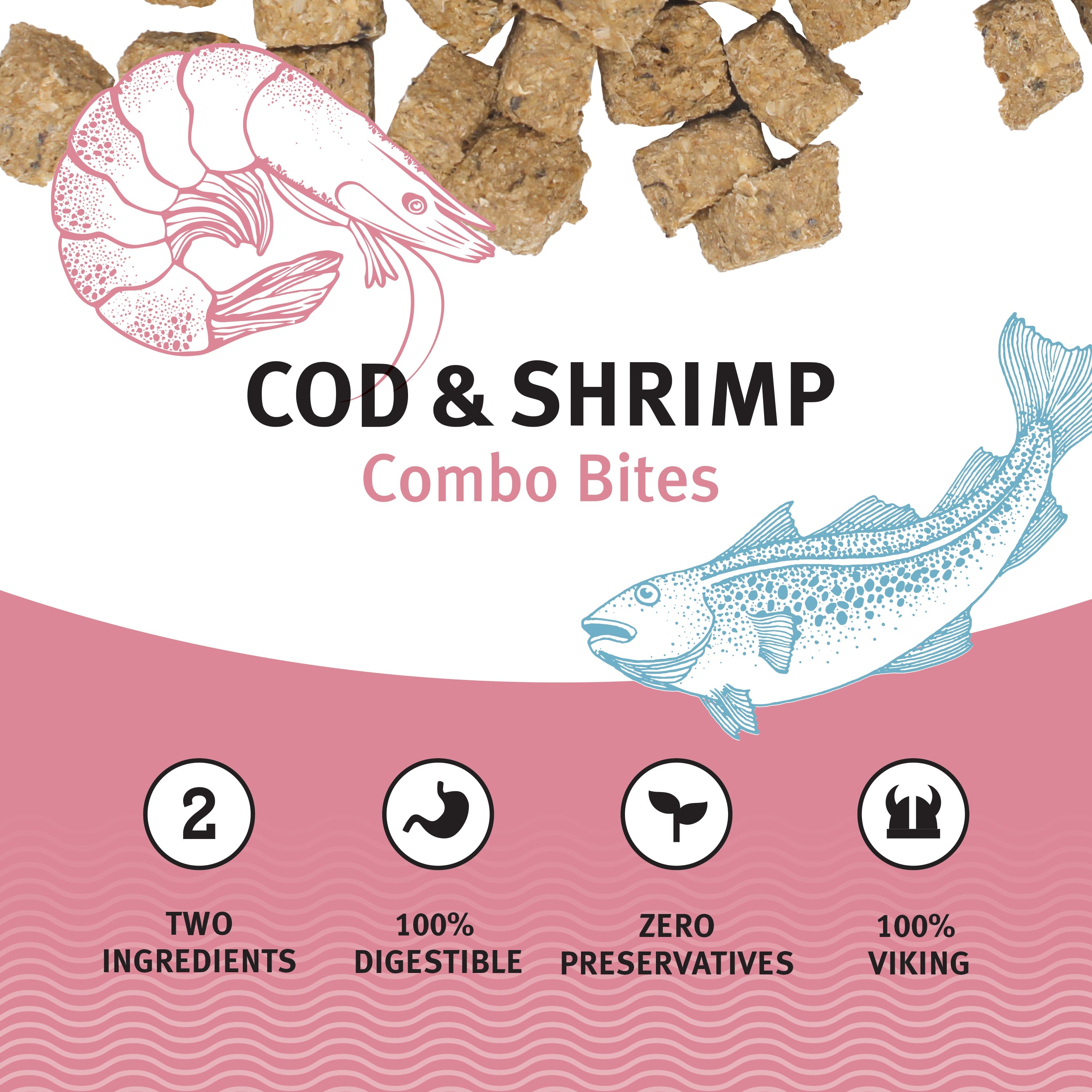 Icelandic+ Combo Bites Cod & Shrimp Soft Dog Treats, 2.5oz