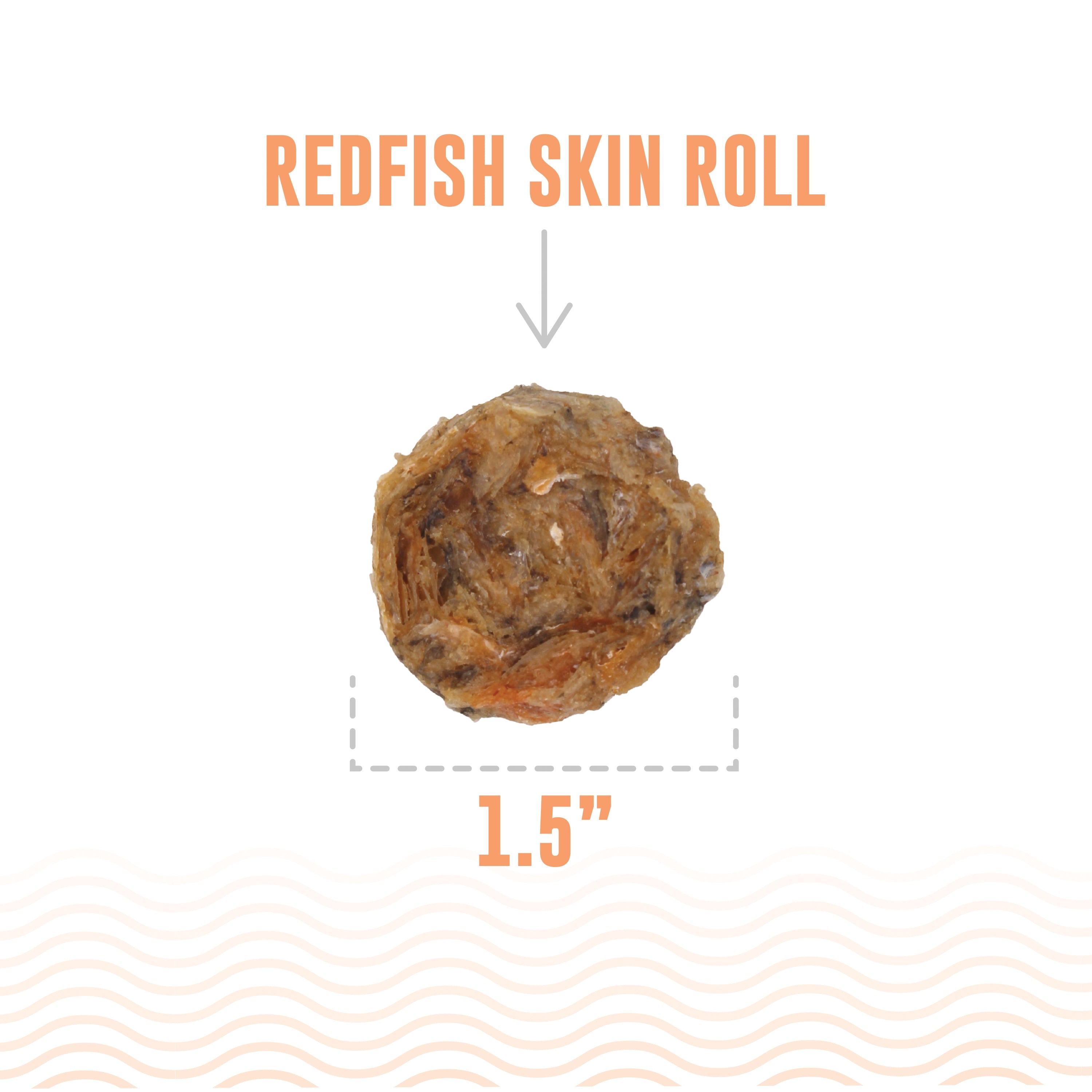 Icelandic+ Redfish Skin Rolls Crunchy Dog Treats, 3oz