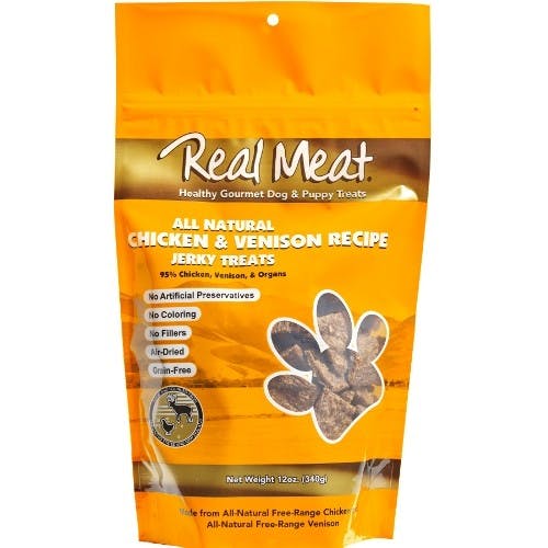 The Real Meat Company Chicken & Venison Jerky Dog Treats