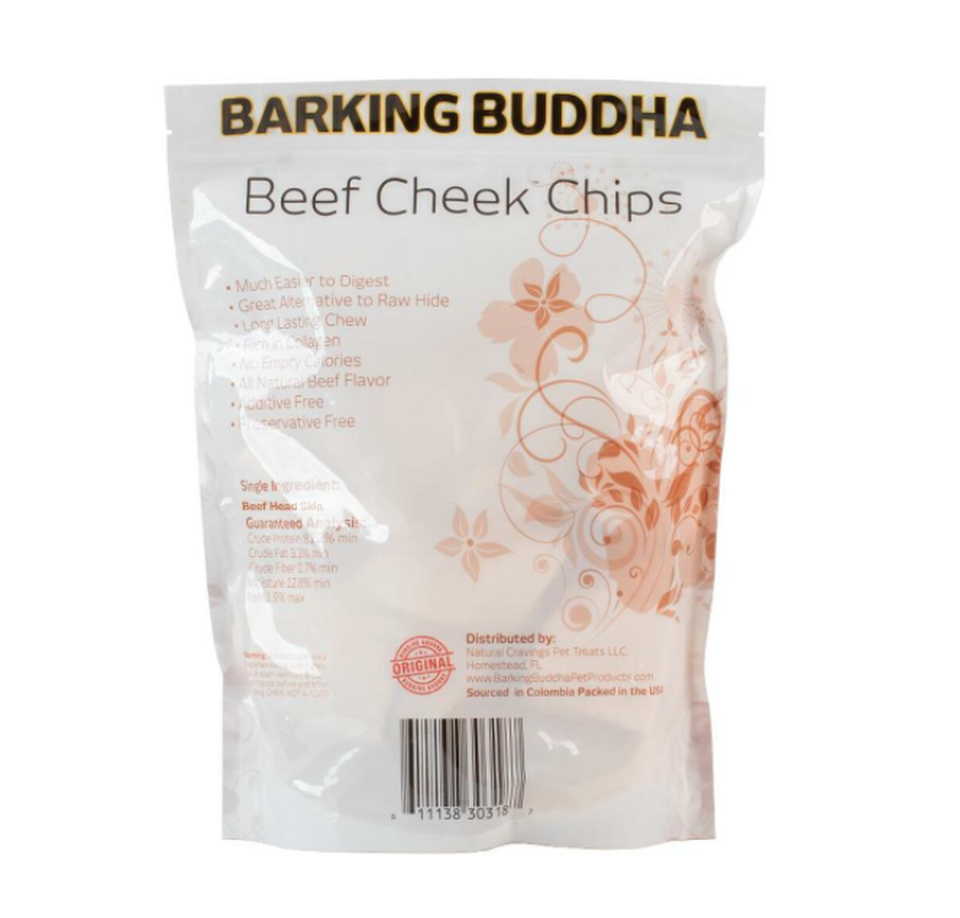 Barking Buddha Beef Cheek Chips, 1lb