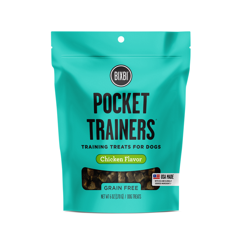 Bixbi Pocket Trainers Chicken Flavor Grain-Free Dog Treats, 6-oz bag
