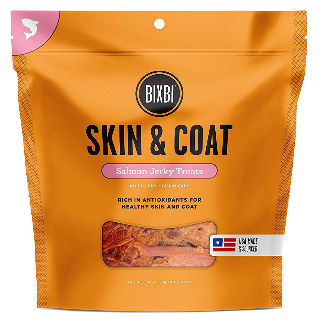 Bixbi Skin & Coat Salmon Jerky Dog Treats