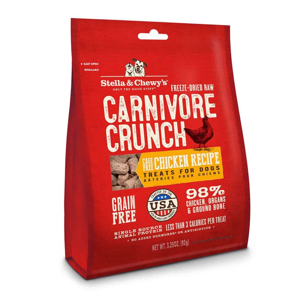 Stella & Chewy's Carnivore Crunch Freeze Dried Chicken Dog Treats, 3.25oz