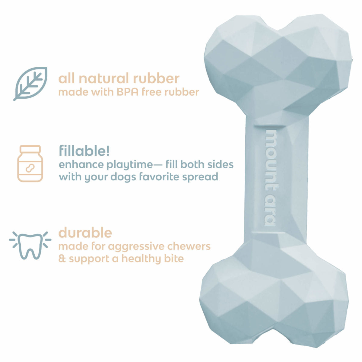 Mount Ara CHILL Playtime Kit with Calming Peanut Butter Spread For Dogs