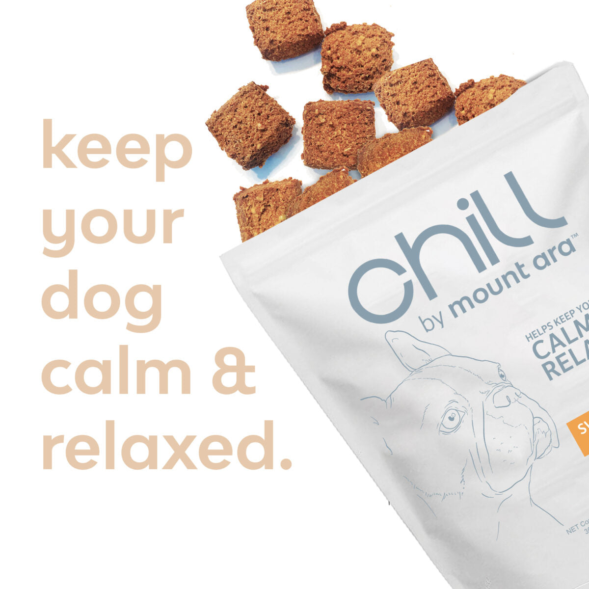 Mount Ara CHILL Sweet Potato Recipe Calming Treats For Dogs, 4oz