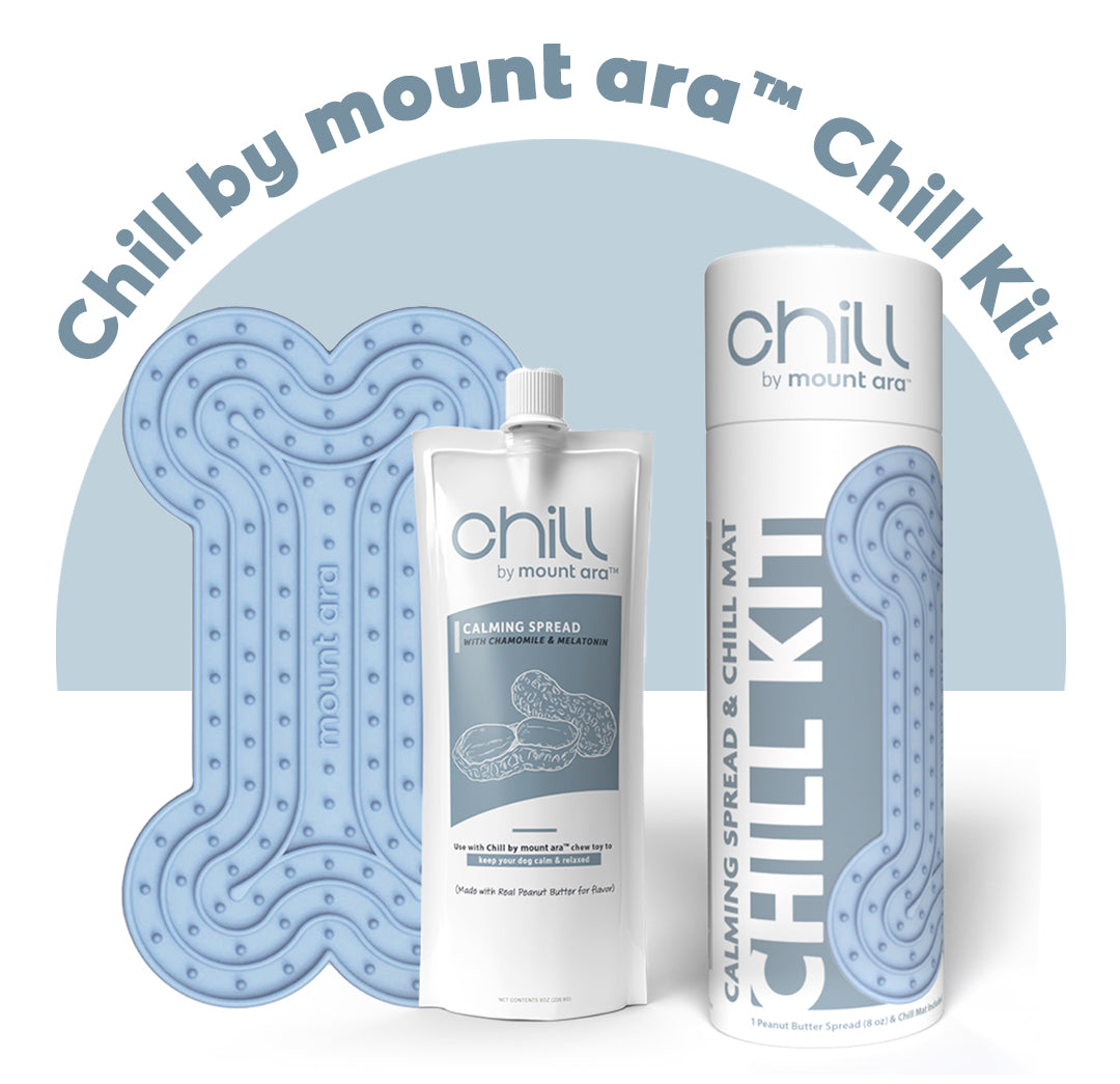 Mount Ara CHILL Mat Kit with Calming Peanut Butter Spread For Dogs