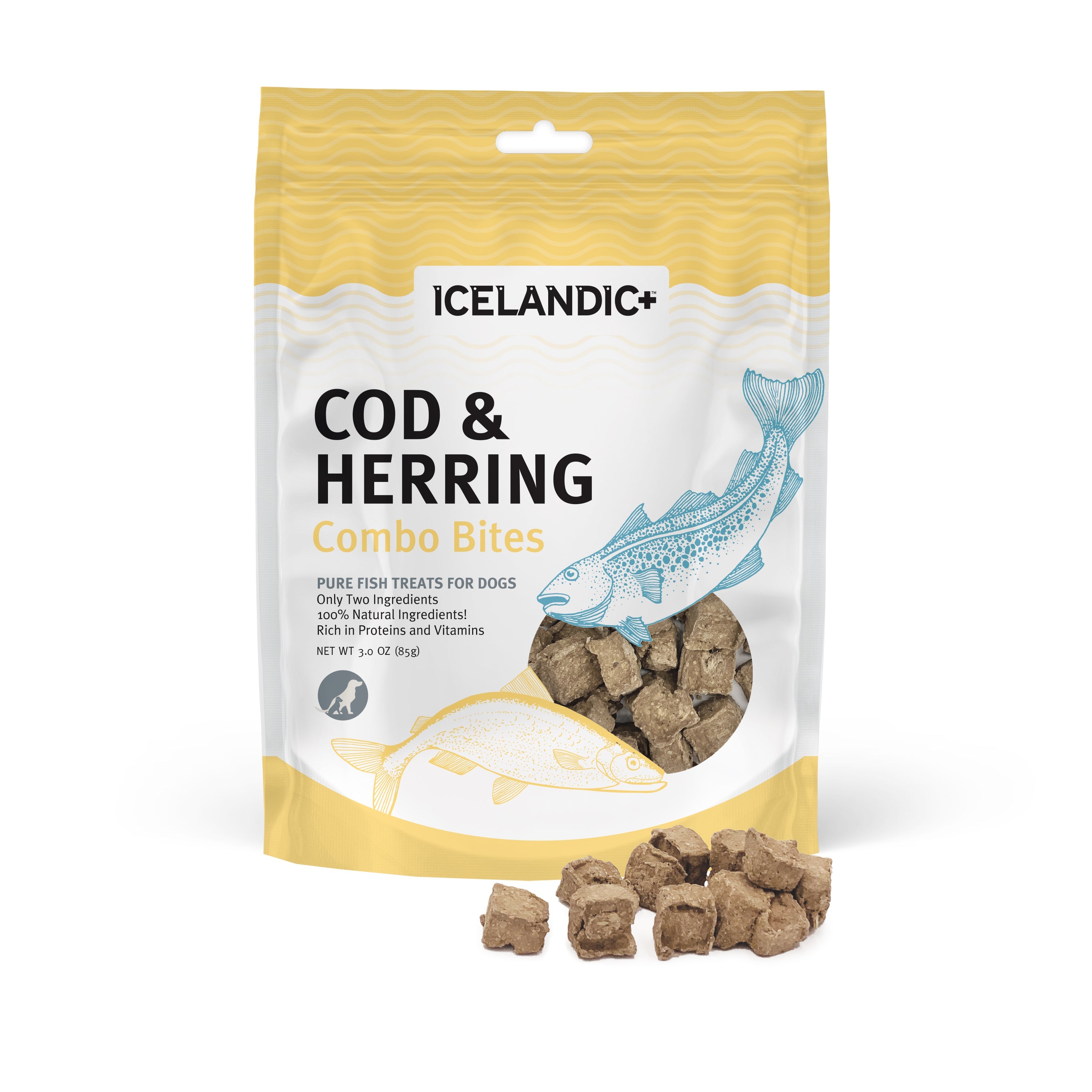 Icelandic+ Combo Bites Cod & Herring Soft Dog Treats, 2.5oz