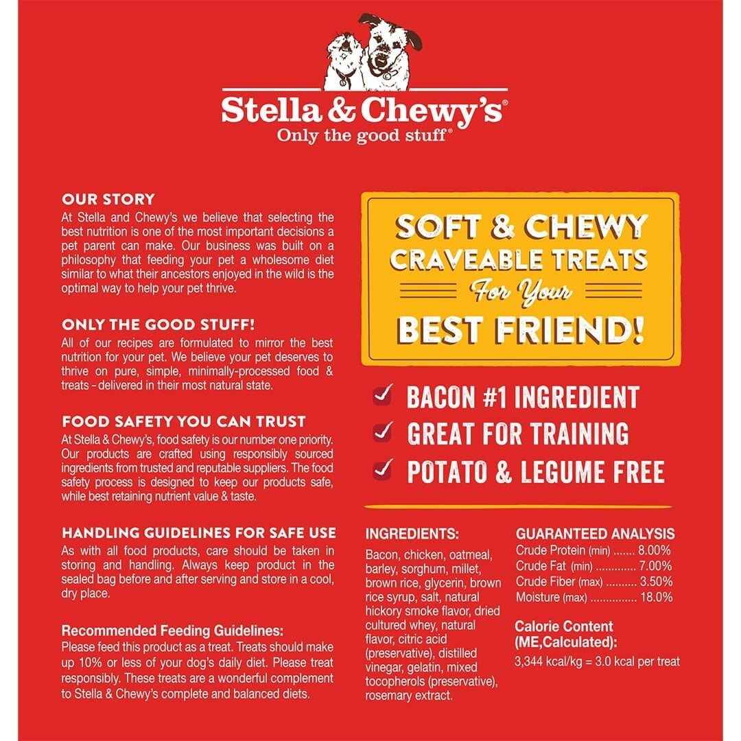Stella & Chewy's Crav'n Bac'n Bites Bacon & Chicken Recipe Soft & Chewy Dog Treats, 8.25oz