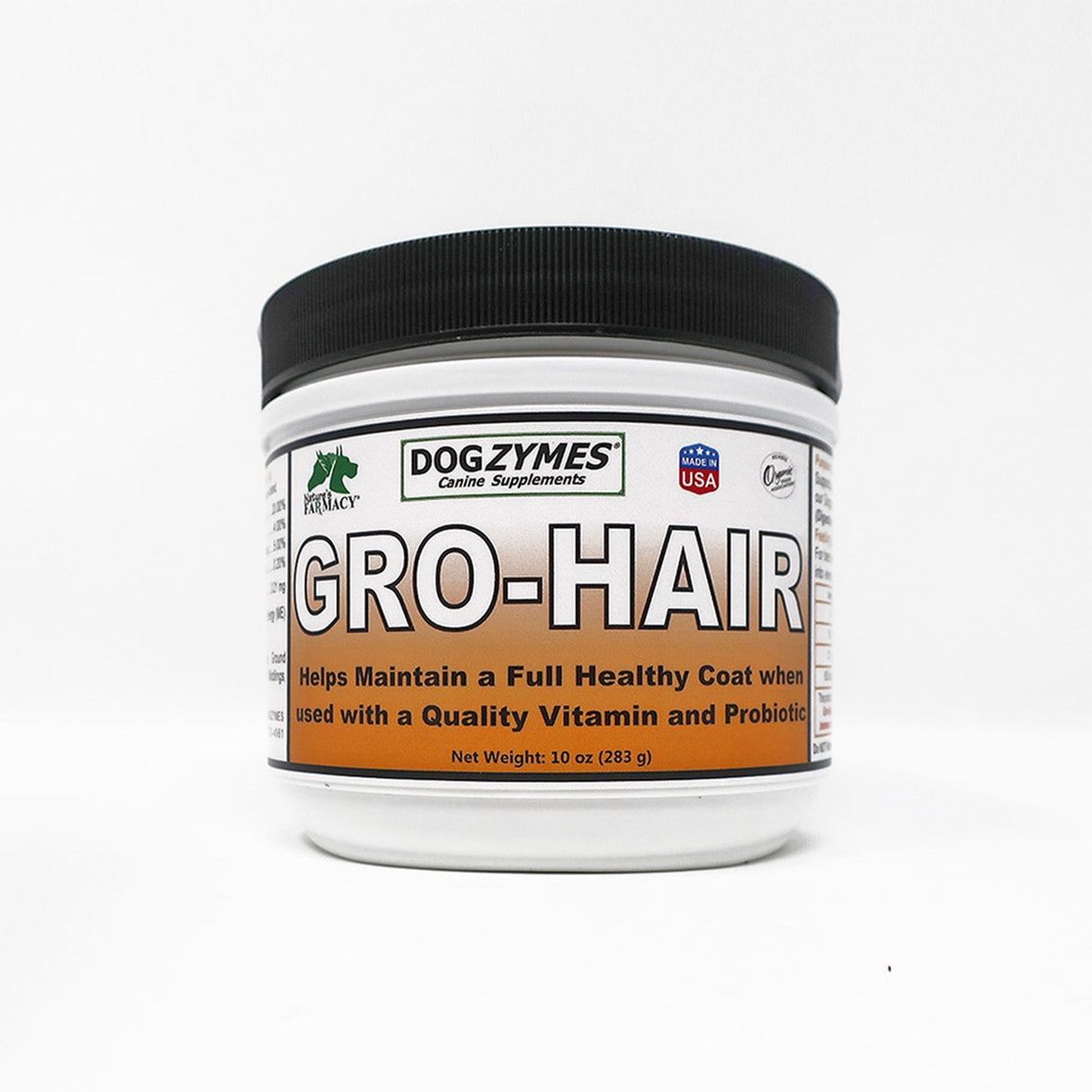 Nature's Farmacy DogZymes Gro Hair Supplement For Dogs, 10oz