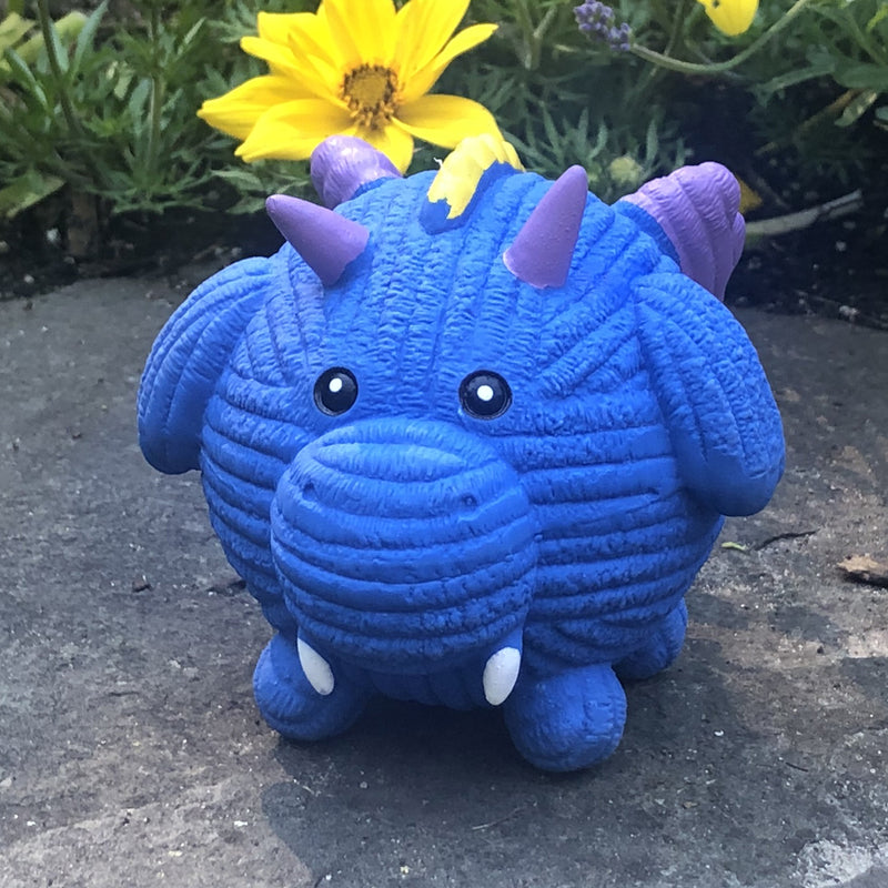 HuggleHounds Ruff-Tex Blaze Dragon Rubber Squeaky Dog Toy
