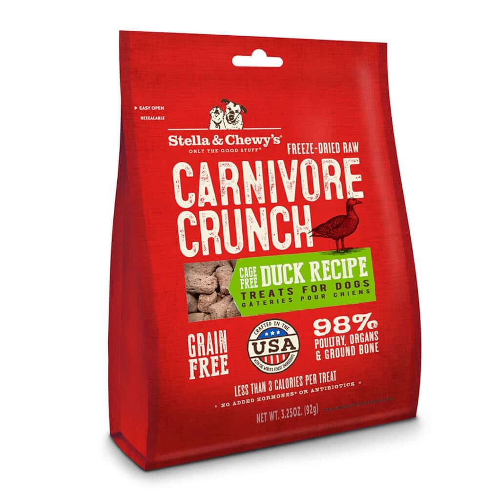 Stella & Chewy's Carnivore Crunch Duck Freeze Dried Dog Treats, 3.25oz