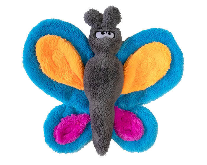 Cycle Dog USA Duraplush Butterfly Plush Dog Toy, Assorted Colors