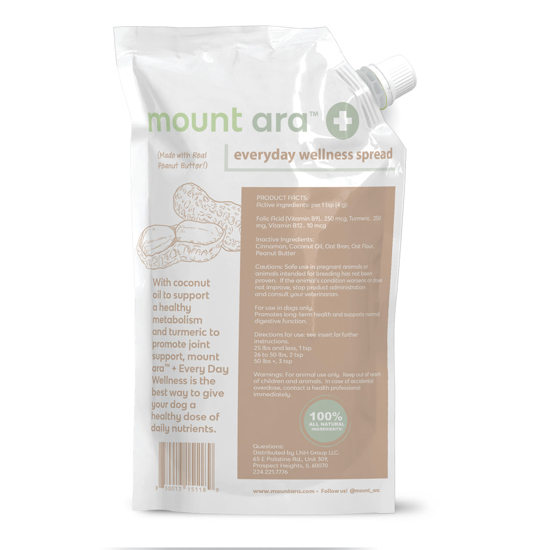 Mount Ara Everyday Wellness Peanut Butter Spread For Dogs