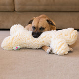 HuggleHounds HuggleFleece 2' Bone with Invincible Squeaker Plush Dog Toy