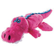 goDog Gator Durable Squeaky Plush Dog Toy, Pink - Main Image