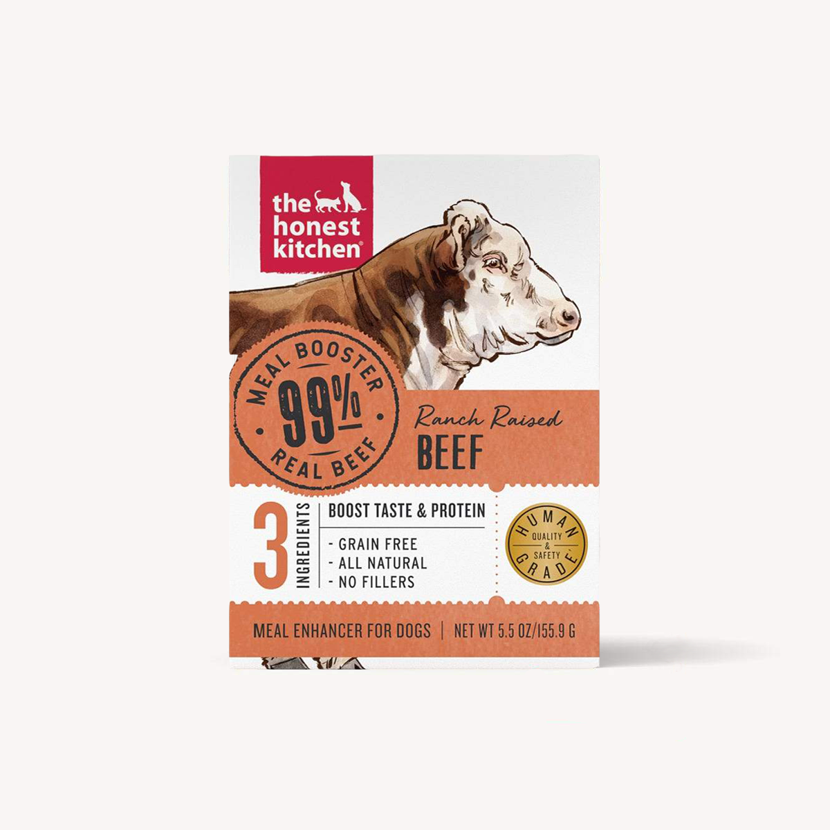 The Honest Kitchen 99% Beef Wet Food Topper For Dogs, 12/5.5oz