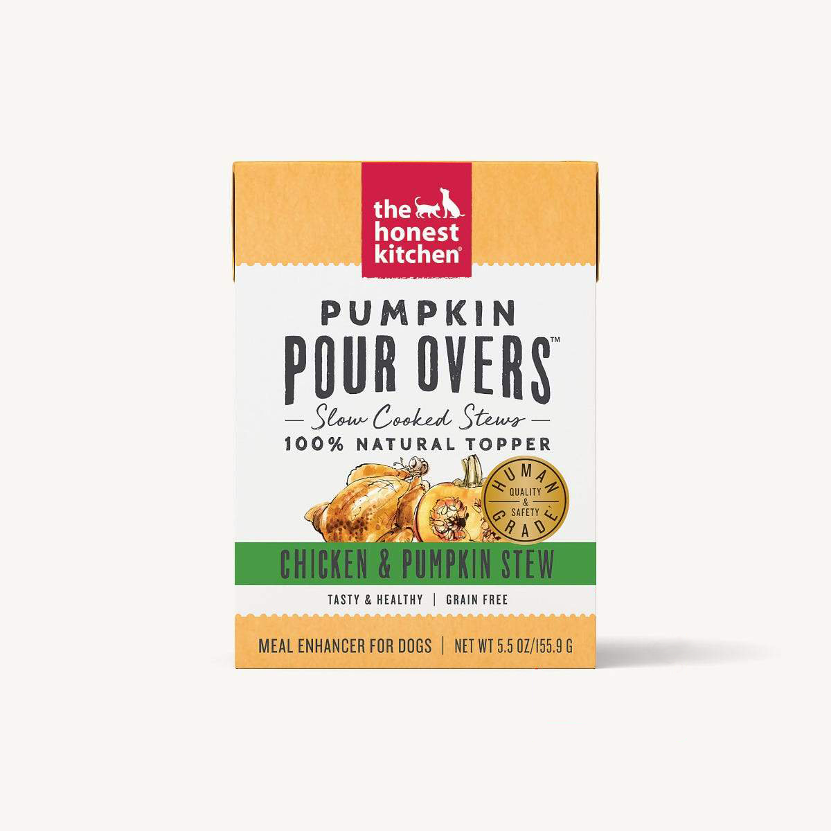 The Honest Kitchen Pumpkin Pour Overs Chicken & Pumpkin Stew Wet Food Topper For Dogs, 12/5.5oz
