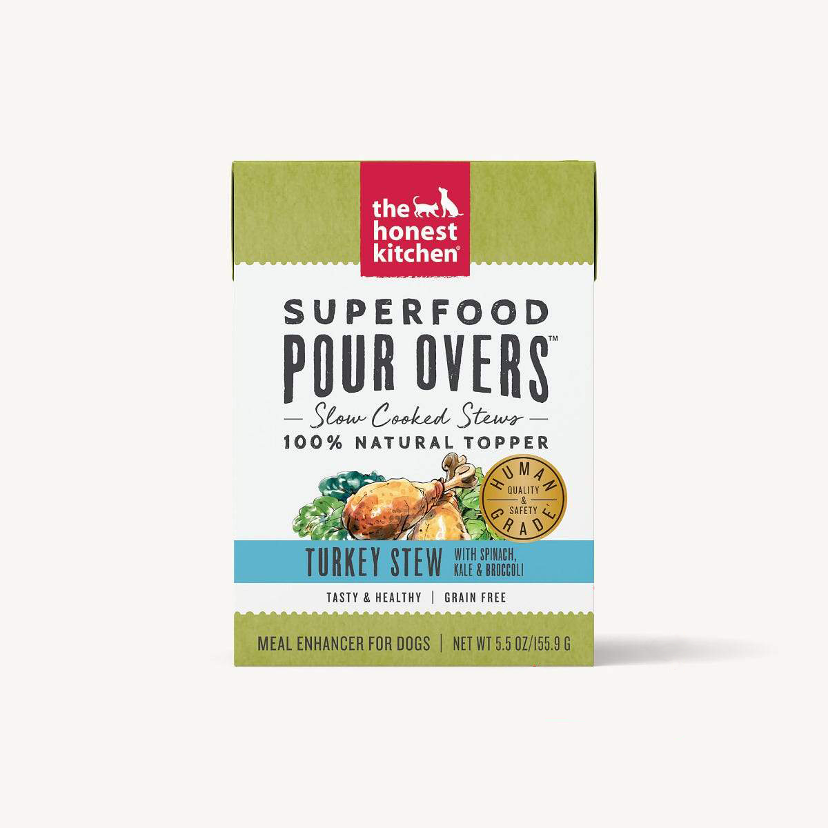 The Honest Kitchen Pour Overs Superfood Turkey Stew Wet Food Topper For Dogs, 12/5.5oz